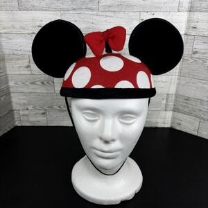 Disney Parks‎ Minnie Mouse Polka Dot w/ Bow Felt Hat - Youth